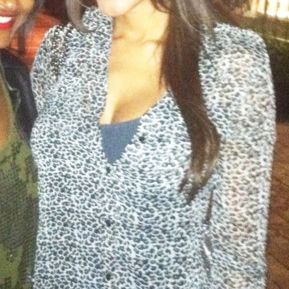 Printed sheer top